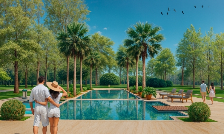 成人游泳池 + 日光浴场